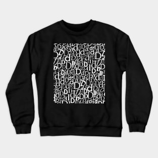 D - Typography (White) Crewneck Sweatshirt